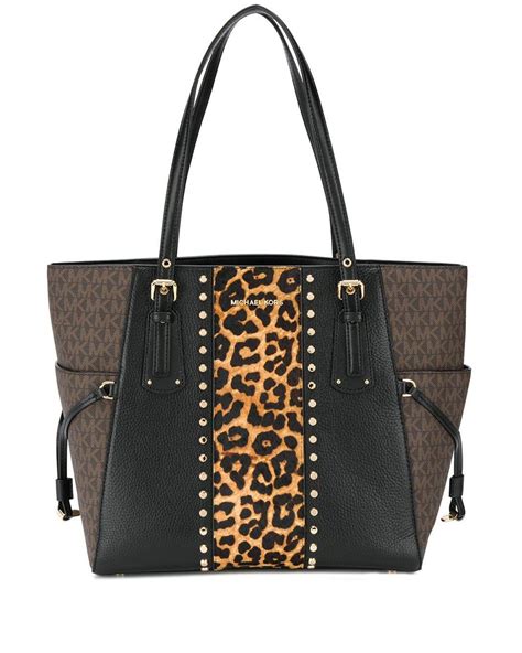 michael kors cloth leopard bag|Michael Kors bag leopard print.